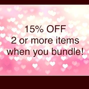15 percent off when you bundle today!!